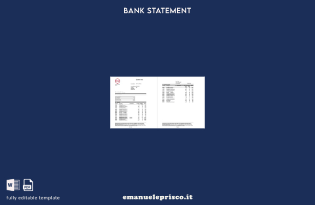 modello di pagine di parole dell'estratto conto bancario Kenya Absa in stile ver